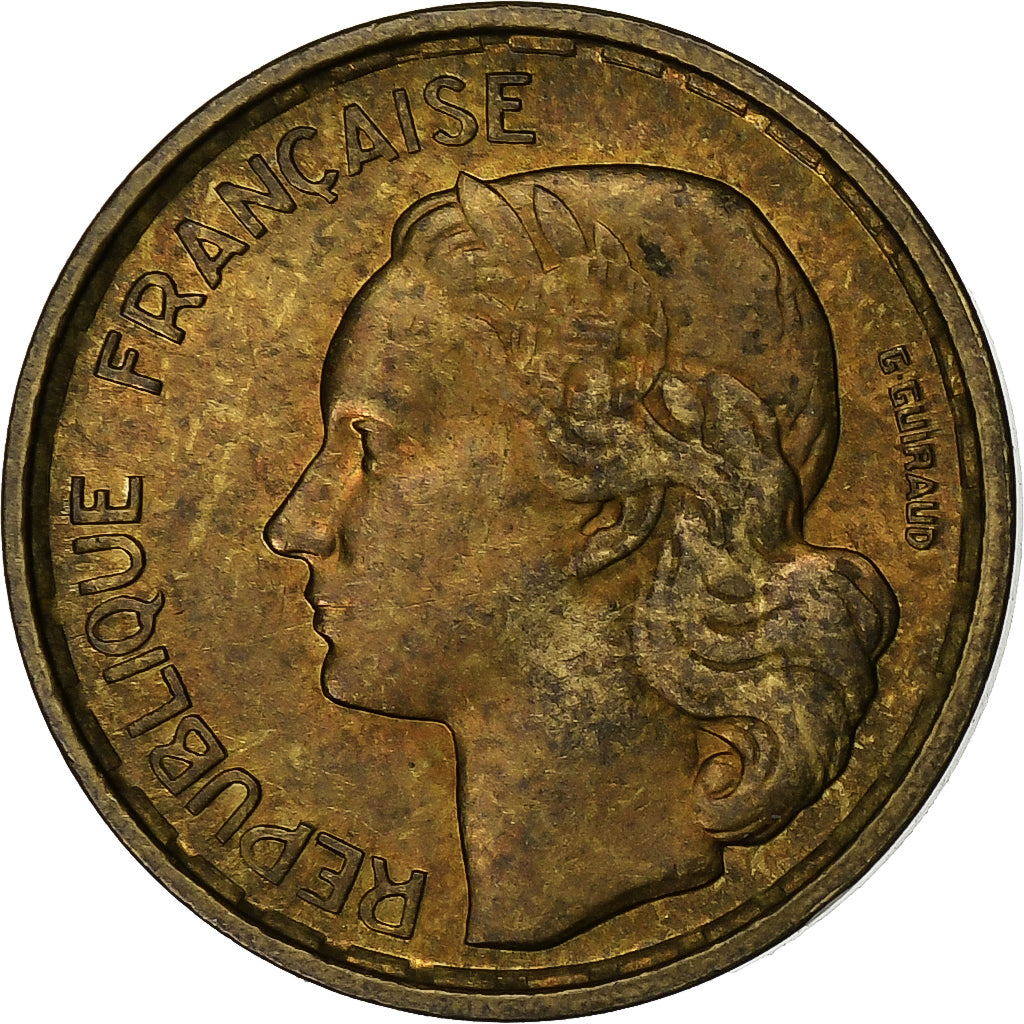 France, 10 Francs, Guiraud, 1952, Beaumont - Le Roger, Aluminum-Bronze