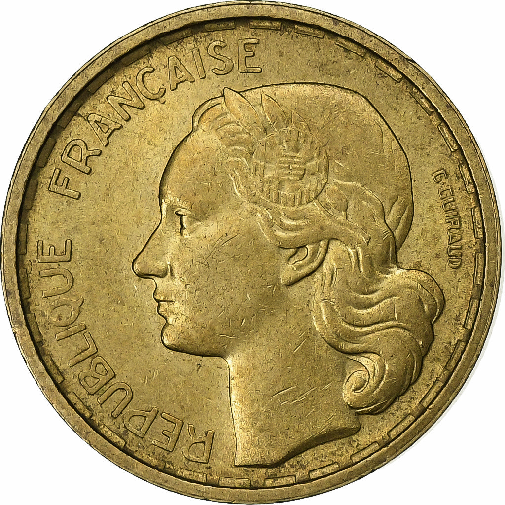 France, 10 Francs, Guiraud, 1950, Beaumont - Le Roger, Aluminum-Bronze