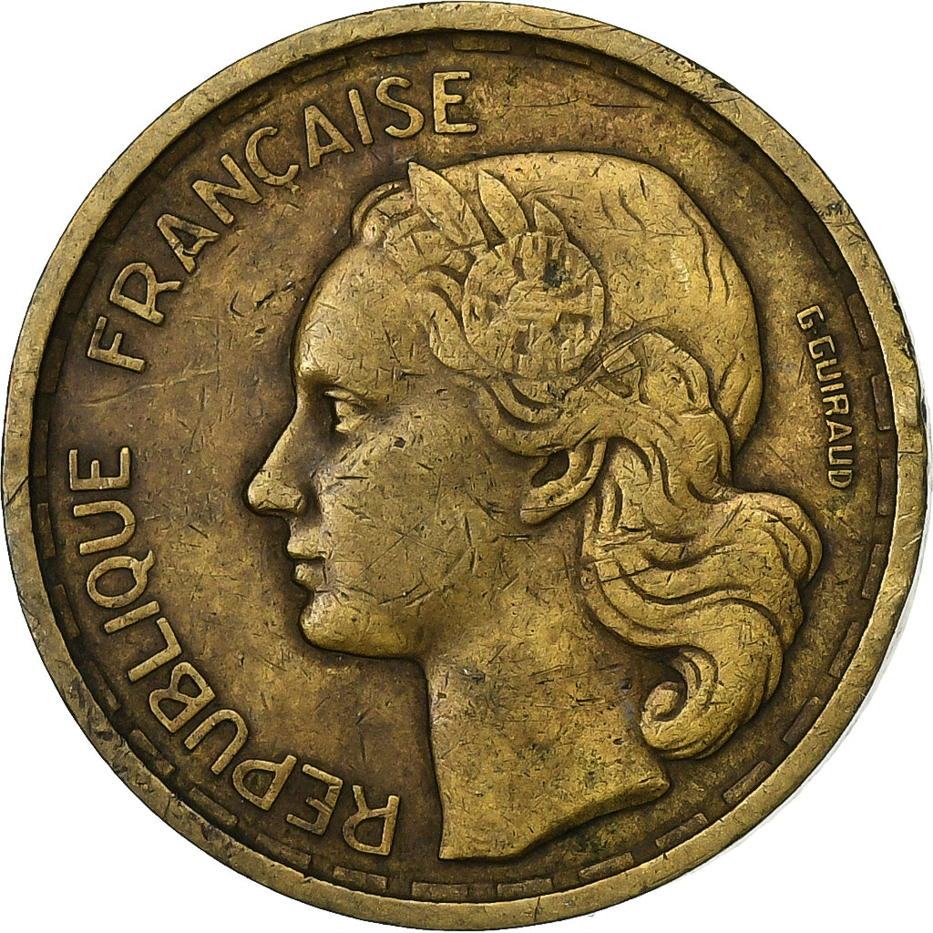 France, 10 Francs, Guiraud, 1950, Beaumont - Le Roger, Aluminum-Bronze