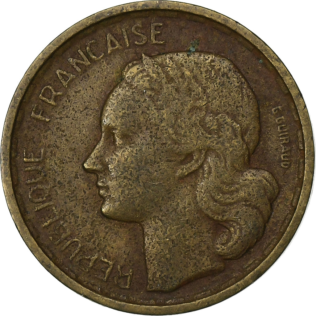 Frankrijk, 10 Francs, Guiraud, 1950, Beaumont - Le Roger, Aluminum-Bronze, FR