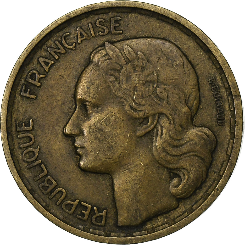 France, 10 Francs, Guiraud, 1953, Beaumont - Le Roger, Bronze-Aluminium, TB+