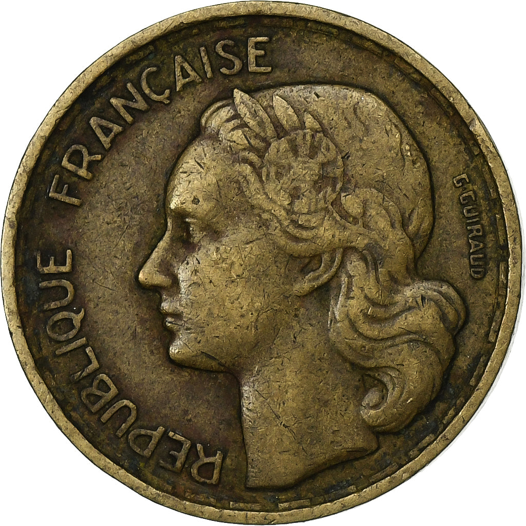 France, 10 Francs, Guiraud, 1954, Beaumont - Le Roger, Bronze-Aluminium, TB+