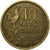 France, 10 Francs, Guiraud, 1950, Paris, Aluminum-Bronze, VF(30-35), KM:915.1