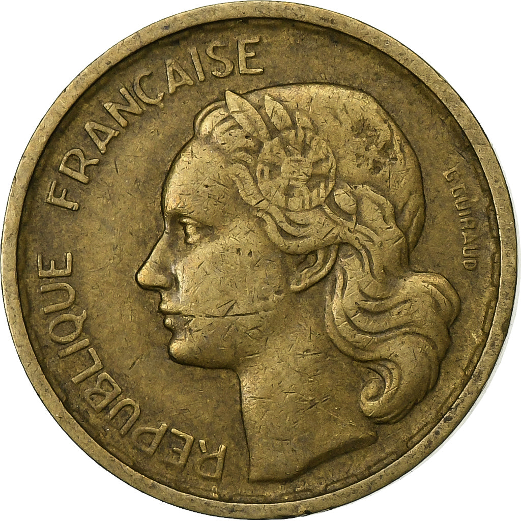 France, 10 Francs, Guiraud, 1950, Beaumont - Le Roger, Aluminum-Bronze