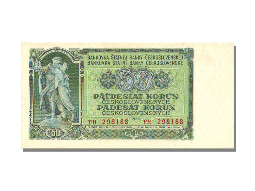 Geldschein, Tschechoslowakei, 50 Korun, 1953, UNZ