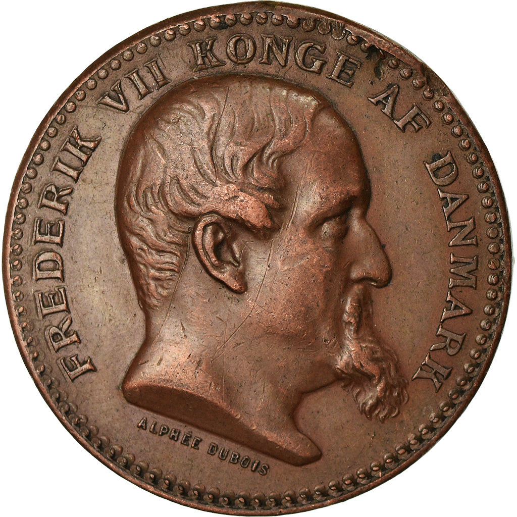 Denmark, Medal, Frederik VII, For Deeltagelse I Kriegen, 1848-1850, Copper