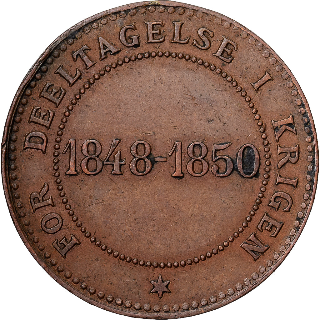 Denmark, Medal, Frederik VII, For Deeltagelse I Kriegen, 1848-1850, Copper
