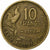 France, 10 Francs, Guiraud, 1951, Paris, Aluminum-Bronze, VF(30-35), KM:915.1