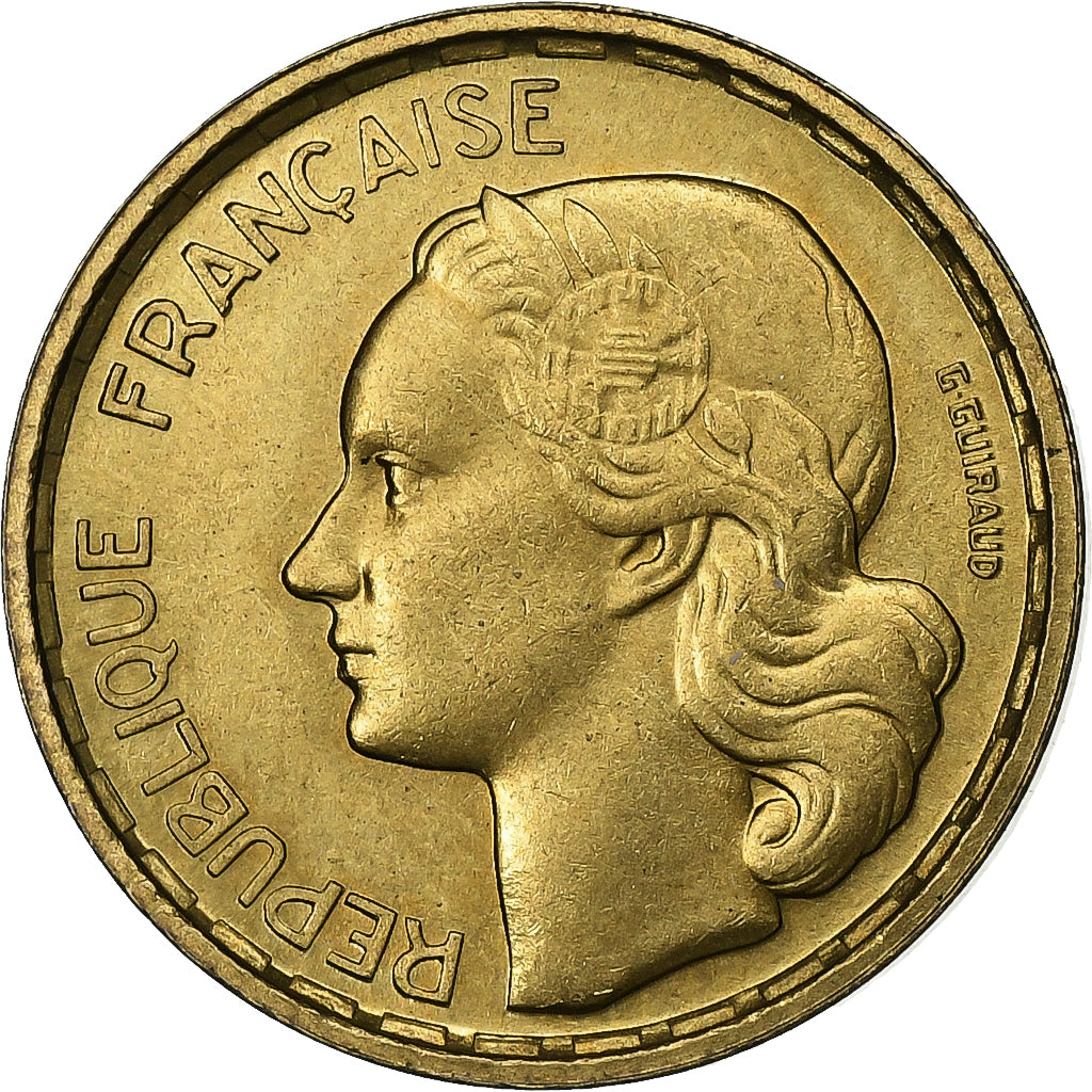 France, 10 Francs, Guiraud, 1952, Beaumont - Le Roger, Aluminum-Bronze
