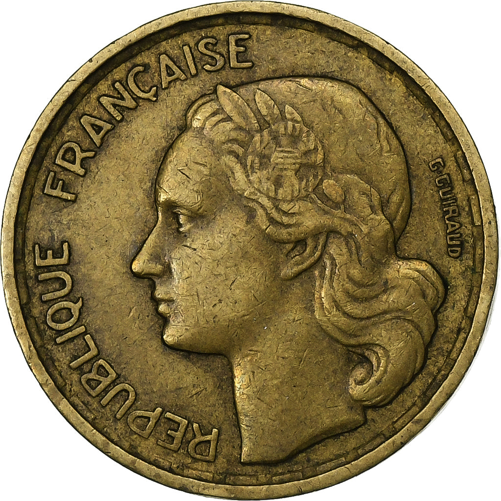 France, 10 Francs, Guiraud, 1953, Beaumont - Le Roger, Aluminum-Bronze