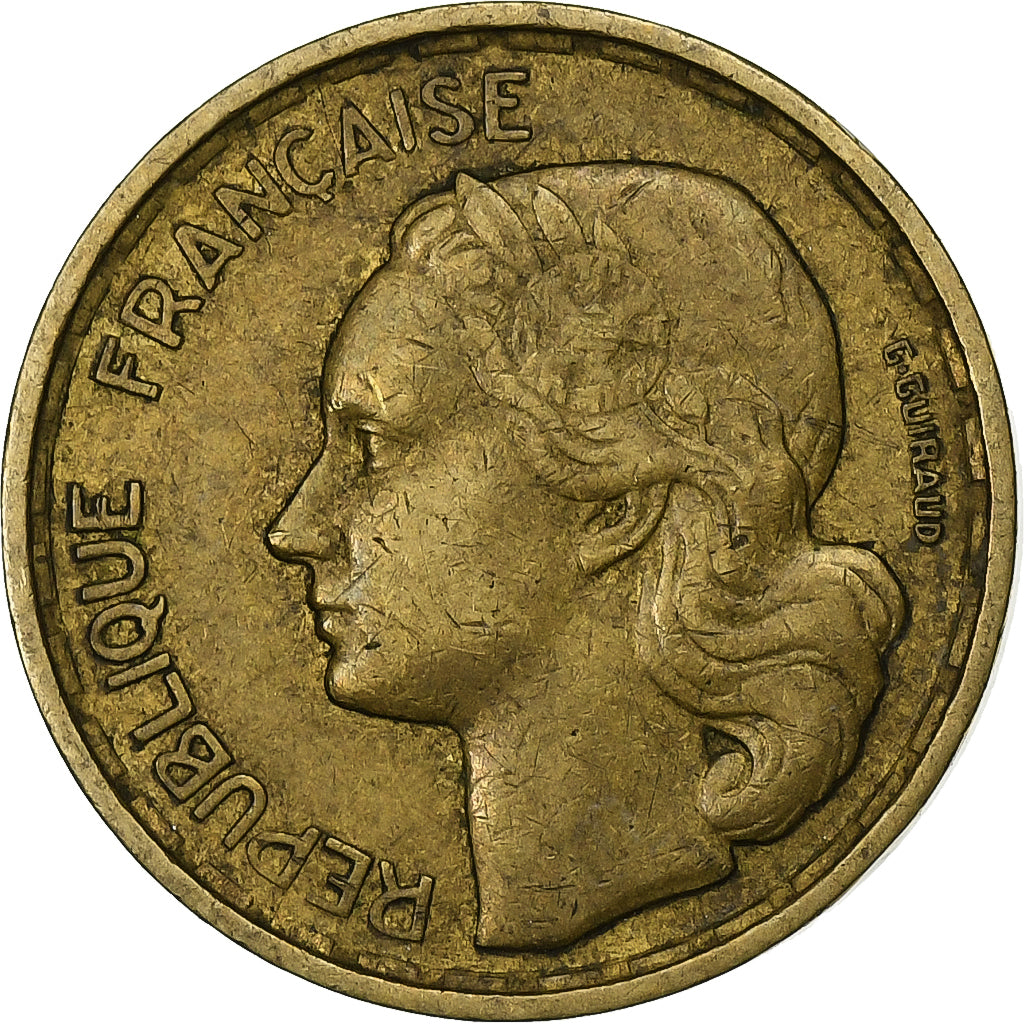 France, 10 Francs, Guiraud, 1953, Beaumont - Le Roger, Aluminum-Bronze