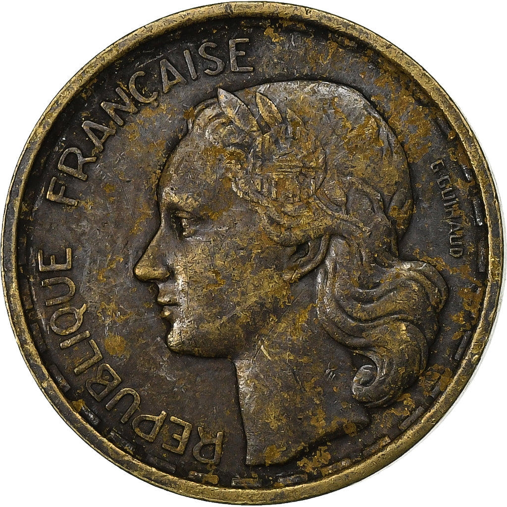 France, 10 Francs, Guiraud, 1950, Beaumont - Le Roger, Aluminum-Bronze