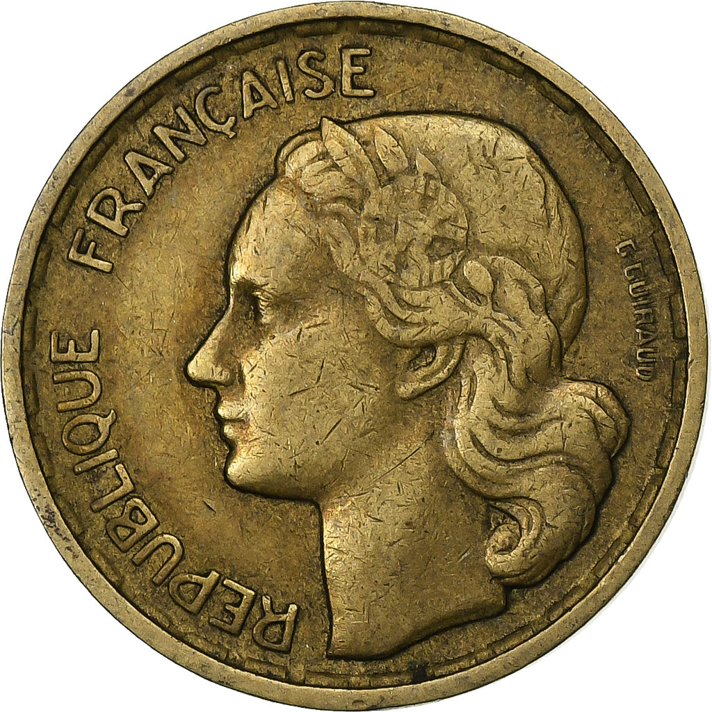 France, 10 Francs, Guiraud, 1951, Beaumont - Le Roger, Aluminum-Bronze