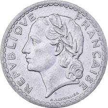 Frankreich, 5 Francs, Lavrillier, 1945, Paris, Aluminium, SS, KM:888b.1