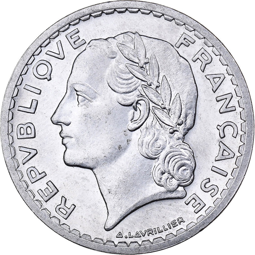 Frankreich, 5 Francs, Lavrillier, 1946, Paris, Aluminium, VZ, KM:888b.1