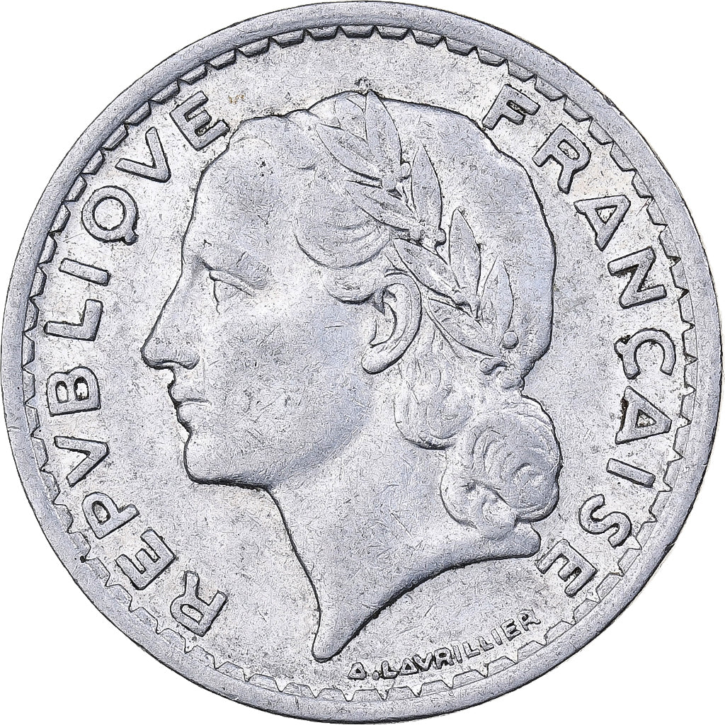 França, 5 Francs, Lavrillier, 1946, Beaumont - Le Roger, Alumínio, VF(30-35)