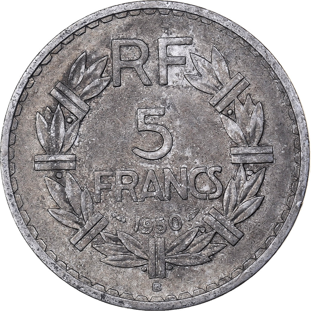 France, 5 Francs, Lavrillier, 1950, Beaumont - Le Roger, Aluminum, VF(20-25)