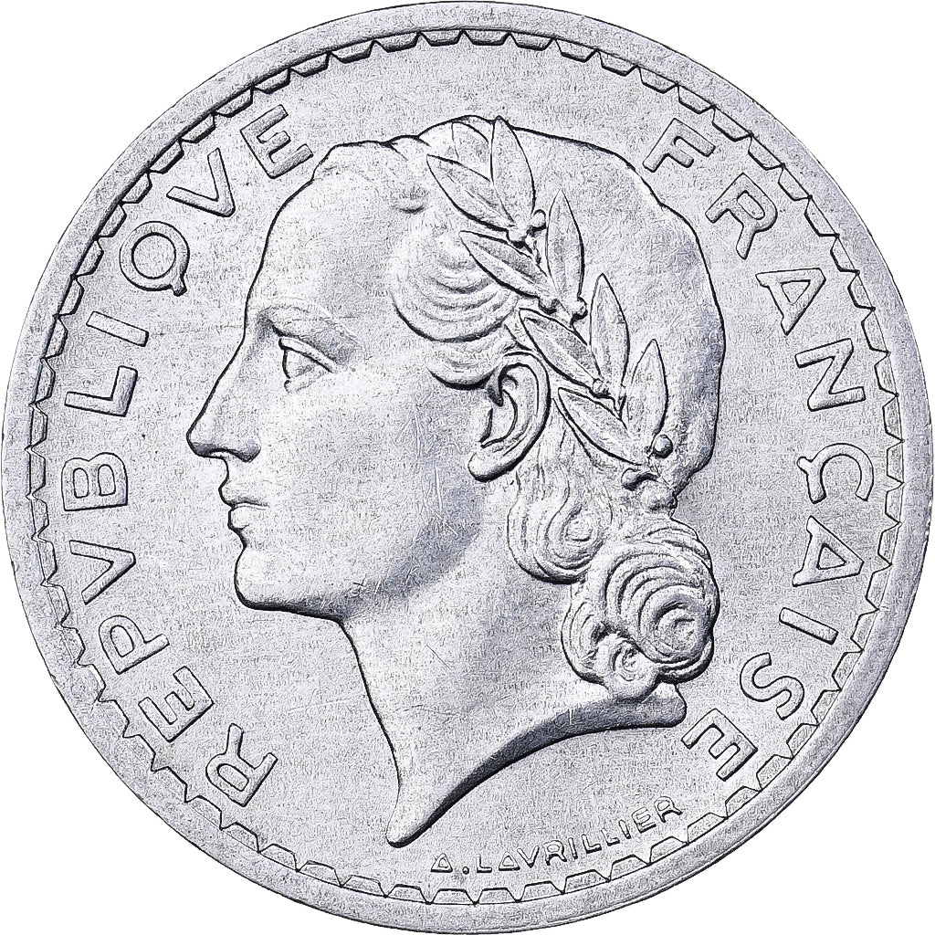 Frankreich, 5 Francs, Lavrillier, 1947, Paris, Aluminium, VZ, KM:M8