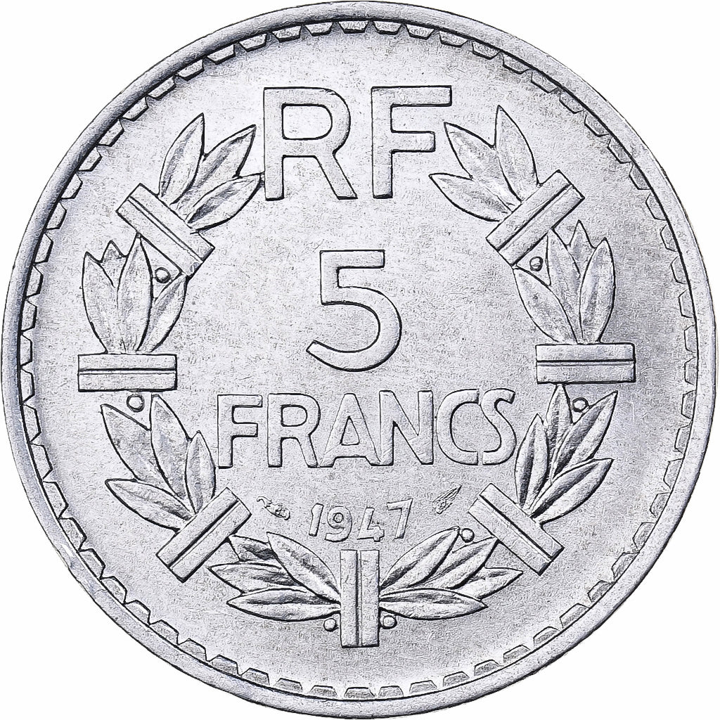Frankreich, 5 Francs, Lavrillier, 1947, Paris, Aluminium, VZ, KM:M8