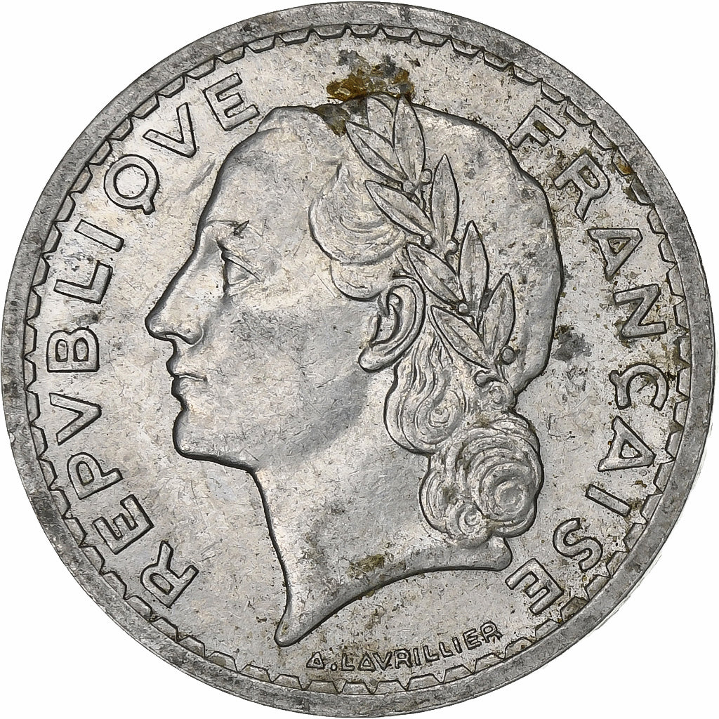Frankreich, 5 Francs, Lavrillier, 1946, Beaumont - Le Roger, Aluminium, S