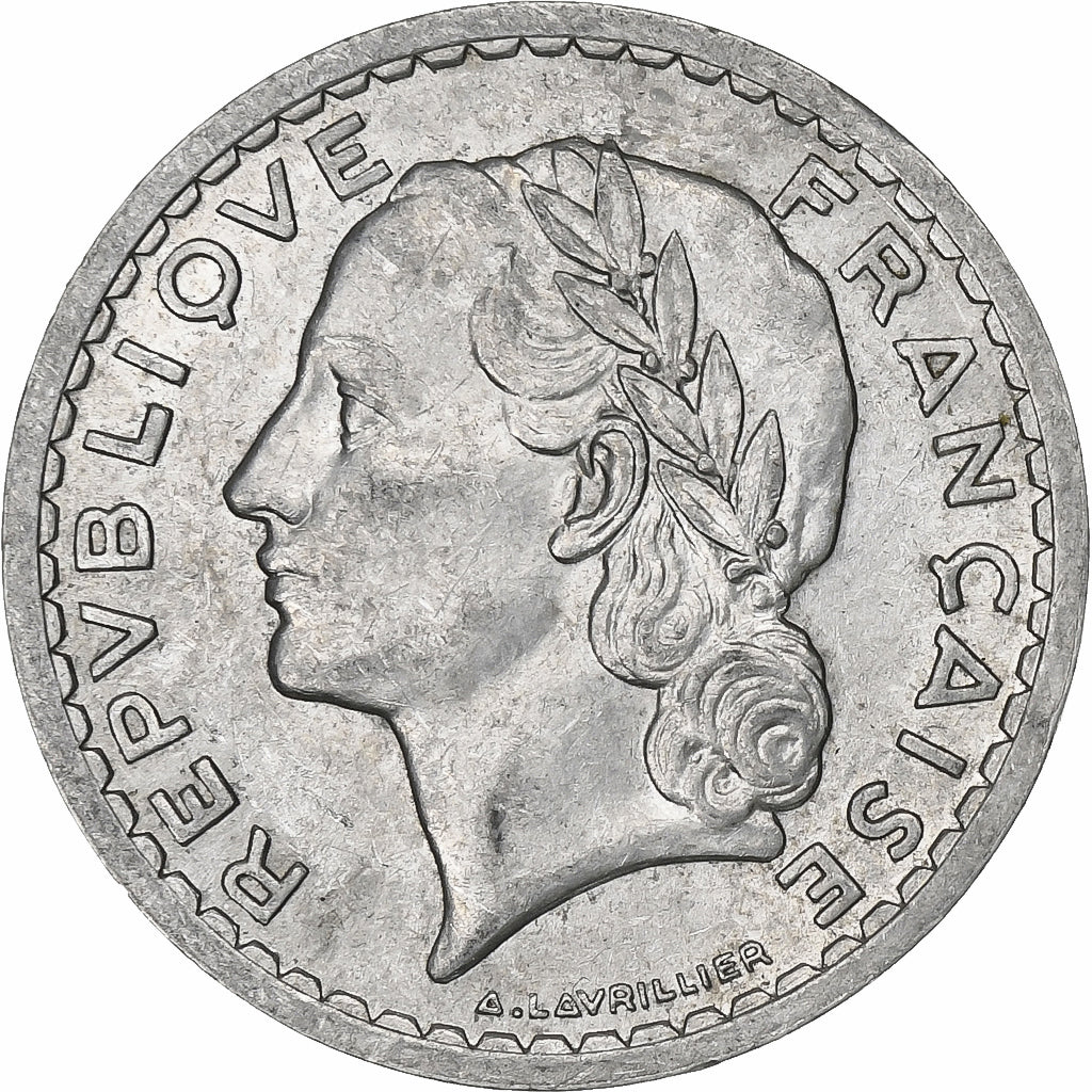 Frankreich, 5 Francs, Lavrillier, 1948, Paris, Aluminium, SS, KM:888b.1