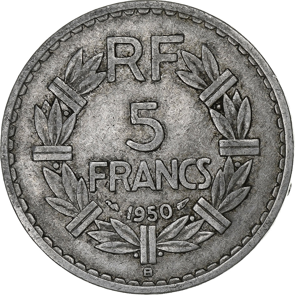 Frankreich, 5 Francs, Lavrillier, 1950, Beaumont - Le Roger, Aluminium, S+