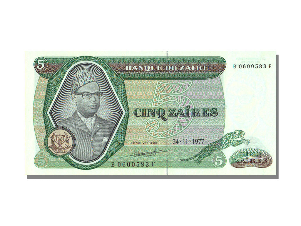 Banknote, Zaire, 5 Zaïres, 1977, 1977-11-24, UNC(65-70)