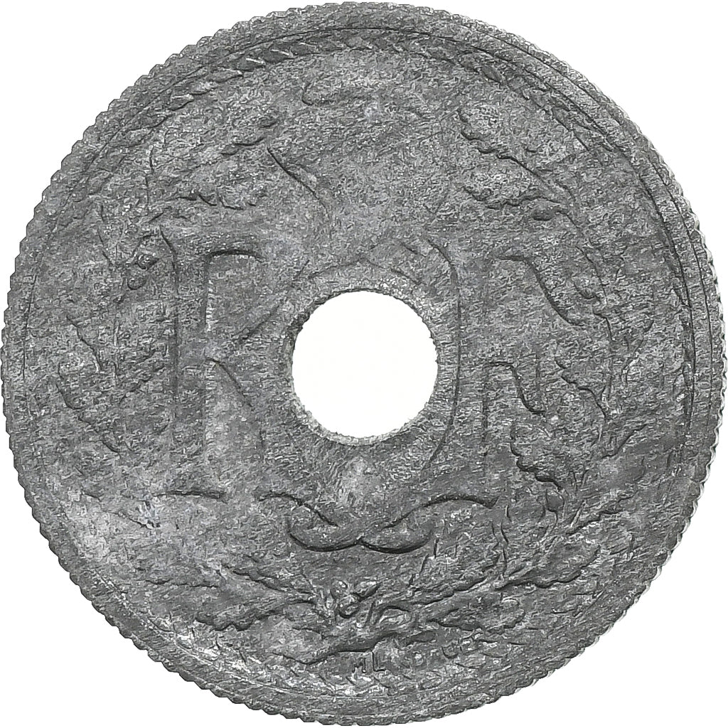 Frankrijk, 10 Centimes, Lindauer, 1945, Beaumont - Le Roger, Zinc, ZF, KM:906.2