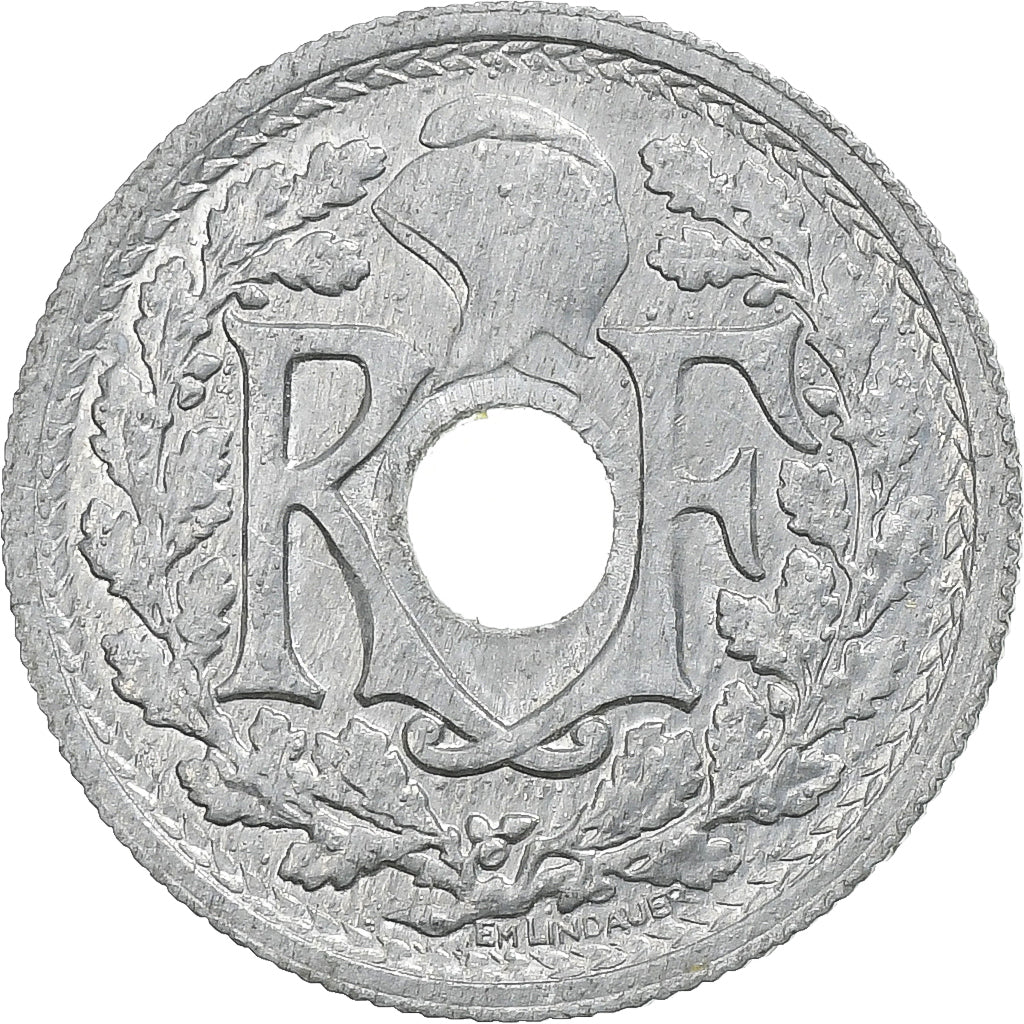 França, 10 Centimes, Lindauer, 1945, Beaumont - Le Roger, Zinco, EF(40-45)