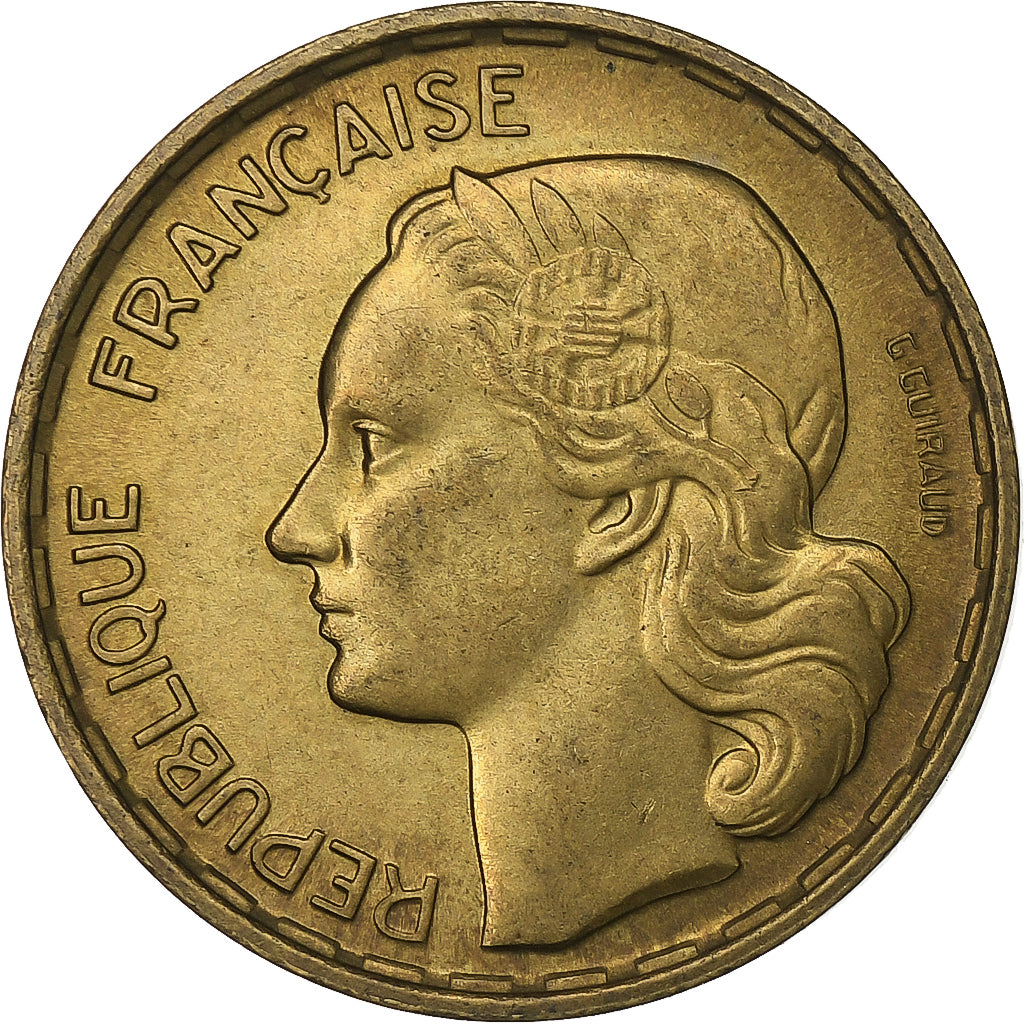 Frankreich, 20 Francs, Guiraud, 1953, Paris, Aluminum-Bronze, UNZ, KM:917.1