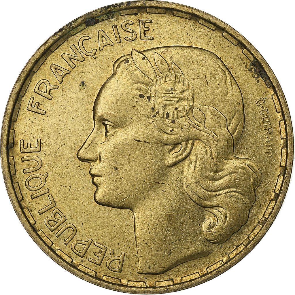 France, 50 Francs, Guiraud, 1953, Beaumont - Le Roger, Aluminum-Bronze