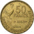 France, 50 Francs, Guiraud, 1953, Paris, Aluminum-Bronze, EF(40-45), KM:918.1