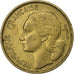 Francia, 20 Francs, Guiraud, 1952, Beaumont - Le Roger, Aluminio - bronce, MBC