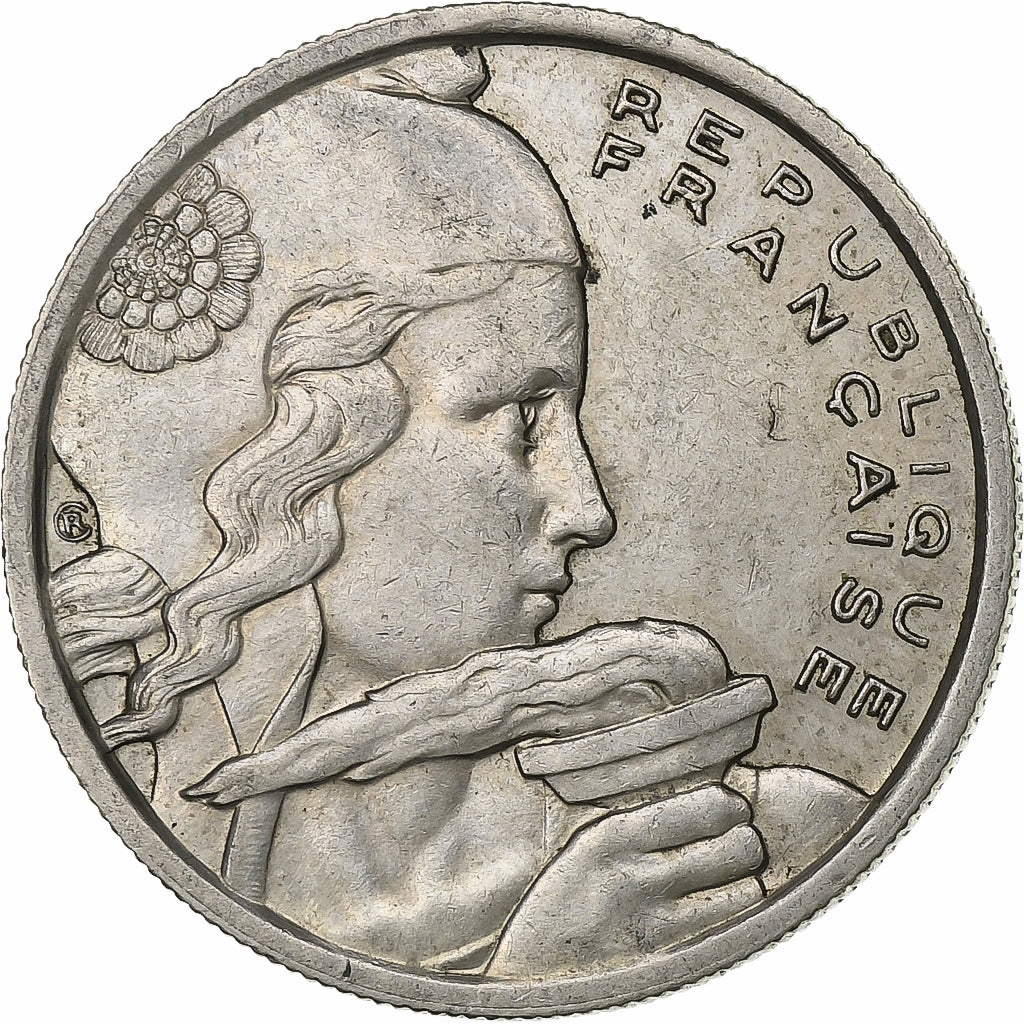 França, 100 Francs, Cochet, 1955, Cobre-níquel, AU(50-53), KM:919.1