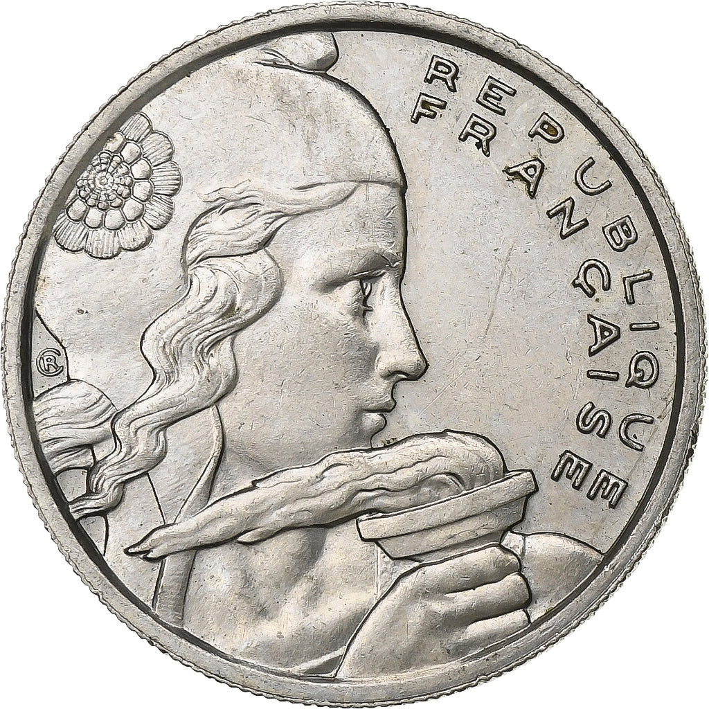 Francja, 100 Francs, Cochet, 1955, Miedź-Nikiel, AU(55-58), KM:919.1