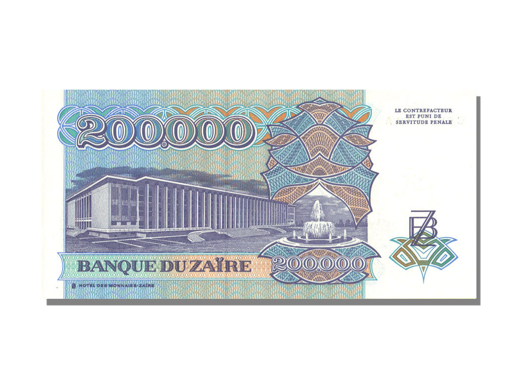 Banknote, Zaire, 200,000 Zaïres, 1992, 1992-03-01, UNC(65-70)