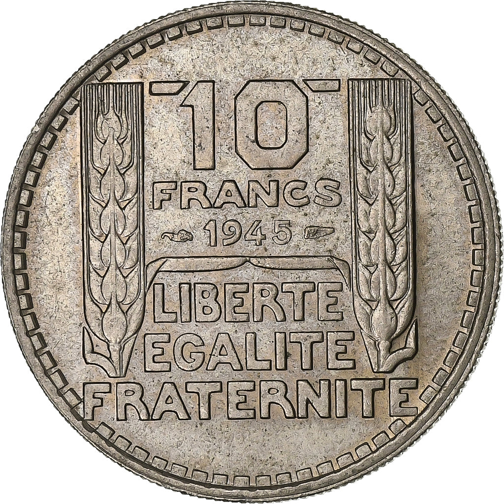 France, 10 Francs, Turin, 1945, Copper-nickel, VF(30-35), KM:908.1