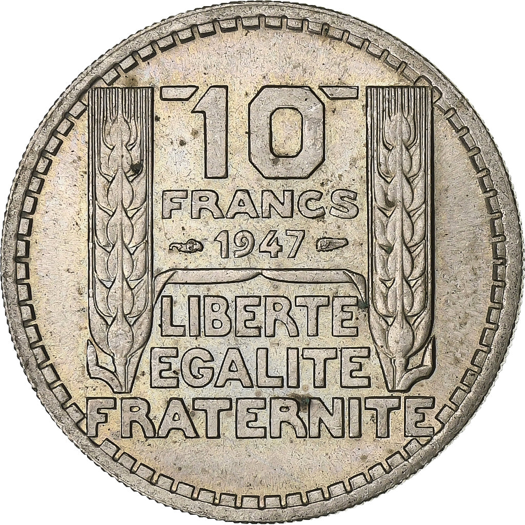 France, 10 Francs, Turin, 1947, Copper-nickel, AU(50-53), KM:908.1