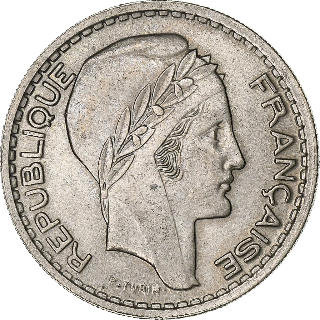 France, 10 Francs, Turin, 1947, Beaumont - Le Roger, Copper-nickel, AU(55-58)