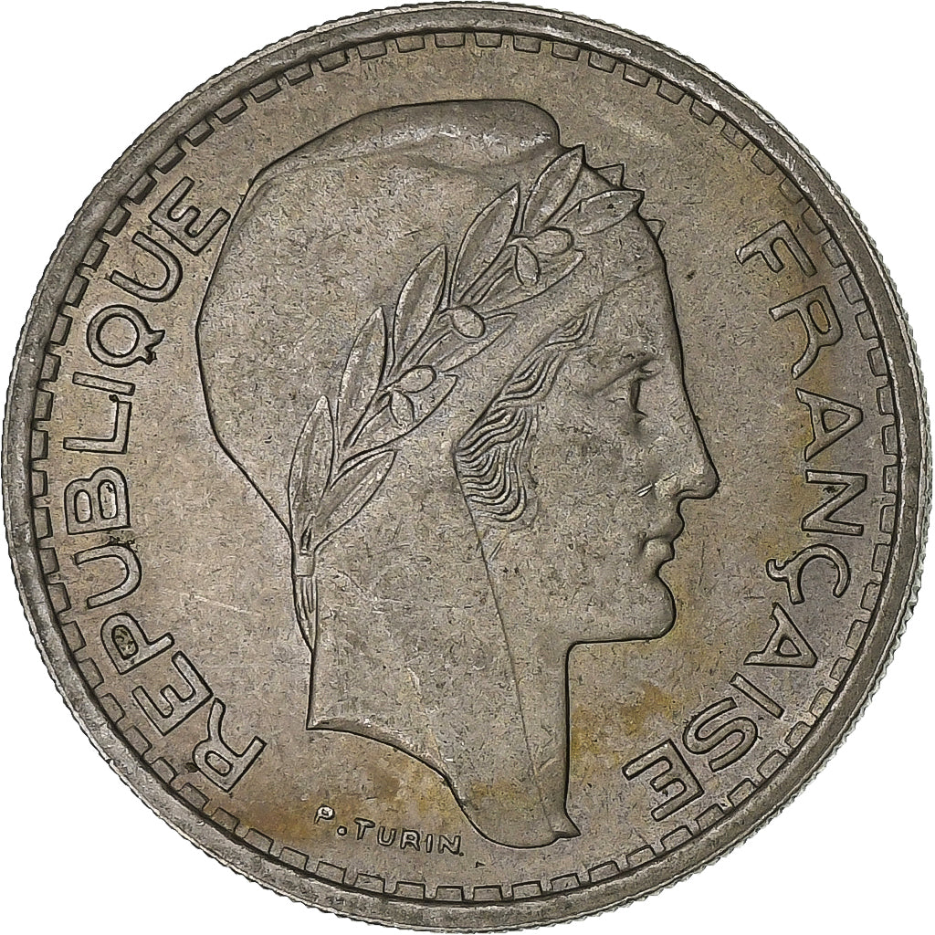 France, 10 Francs, Turin, 1947, Beaumont - Le Roger, Copper-nickel, VF(30-35)