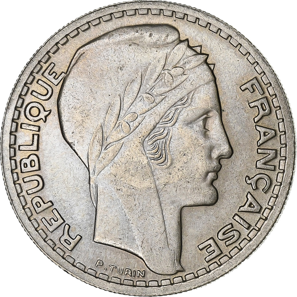 France, 10 Francs, Turin, 1947, Beaumont - Le Roger, Copper-nickel, MS(64)