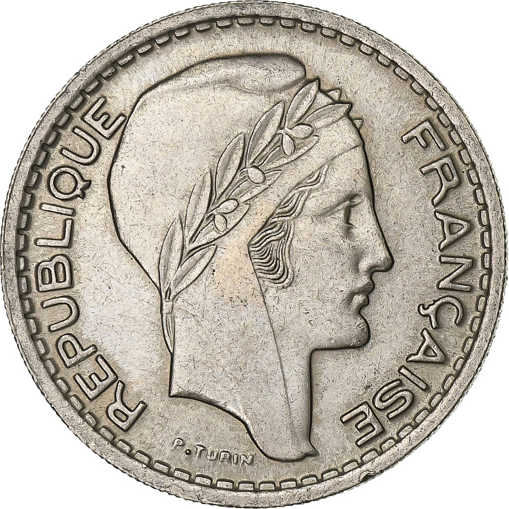 Francia, 10 Francs, Turin, 1948, Beaumont - Le Roger, Rame-nichel, SPL-