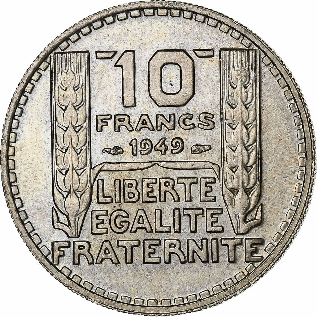 France, 10 Francs, Turin, 1949, Paris, Copper-nickel, MS(60-62), KM:909.1