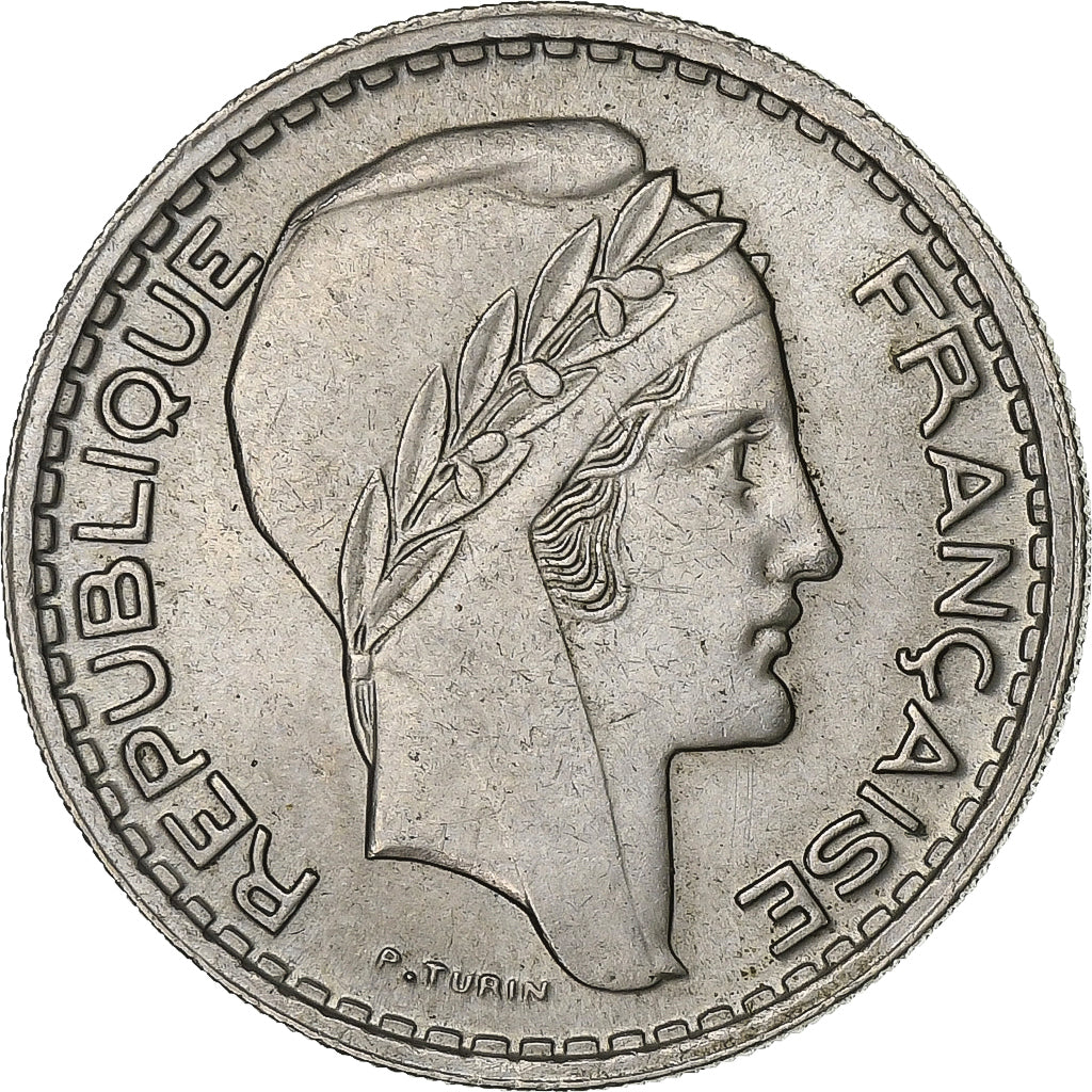 Francia, 10 Francs, Turin, 1949, Beaumont - Le Roger, Rame-nichel, SPL-