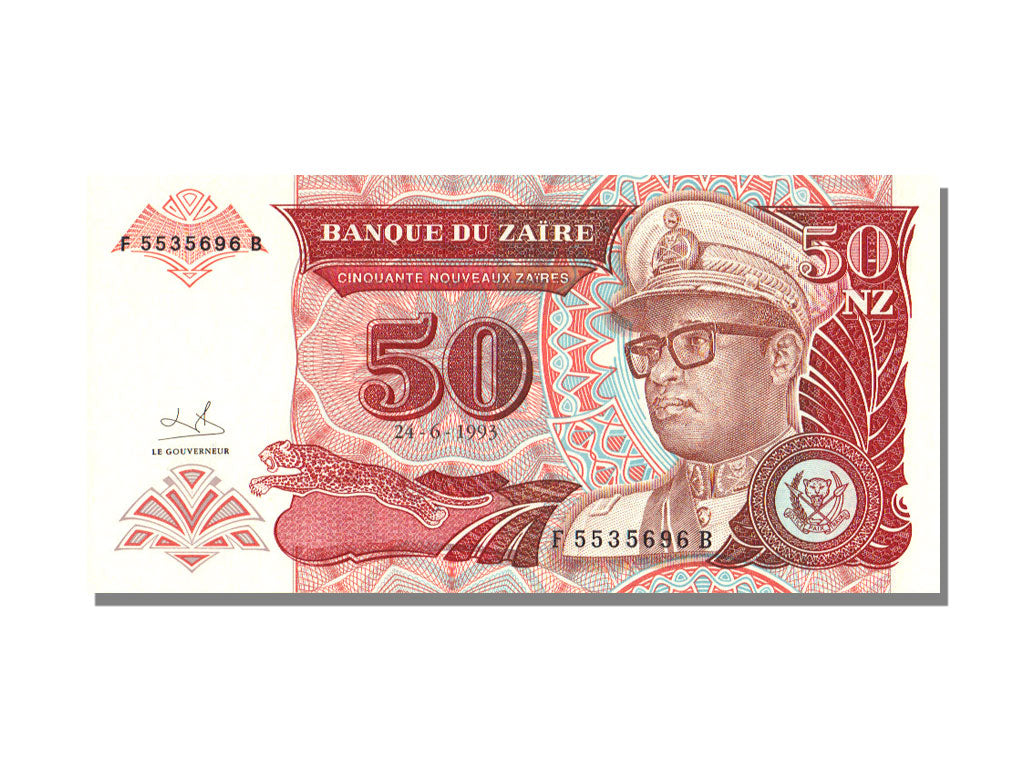 Banknote, Zaire, 50 Nouveaux Zaïres, 1993, 1993-06-24, UNC(65-70)