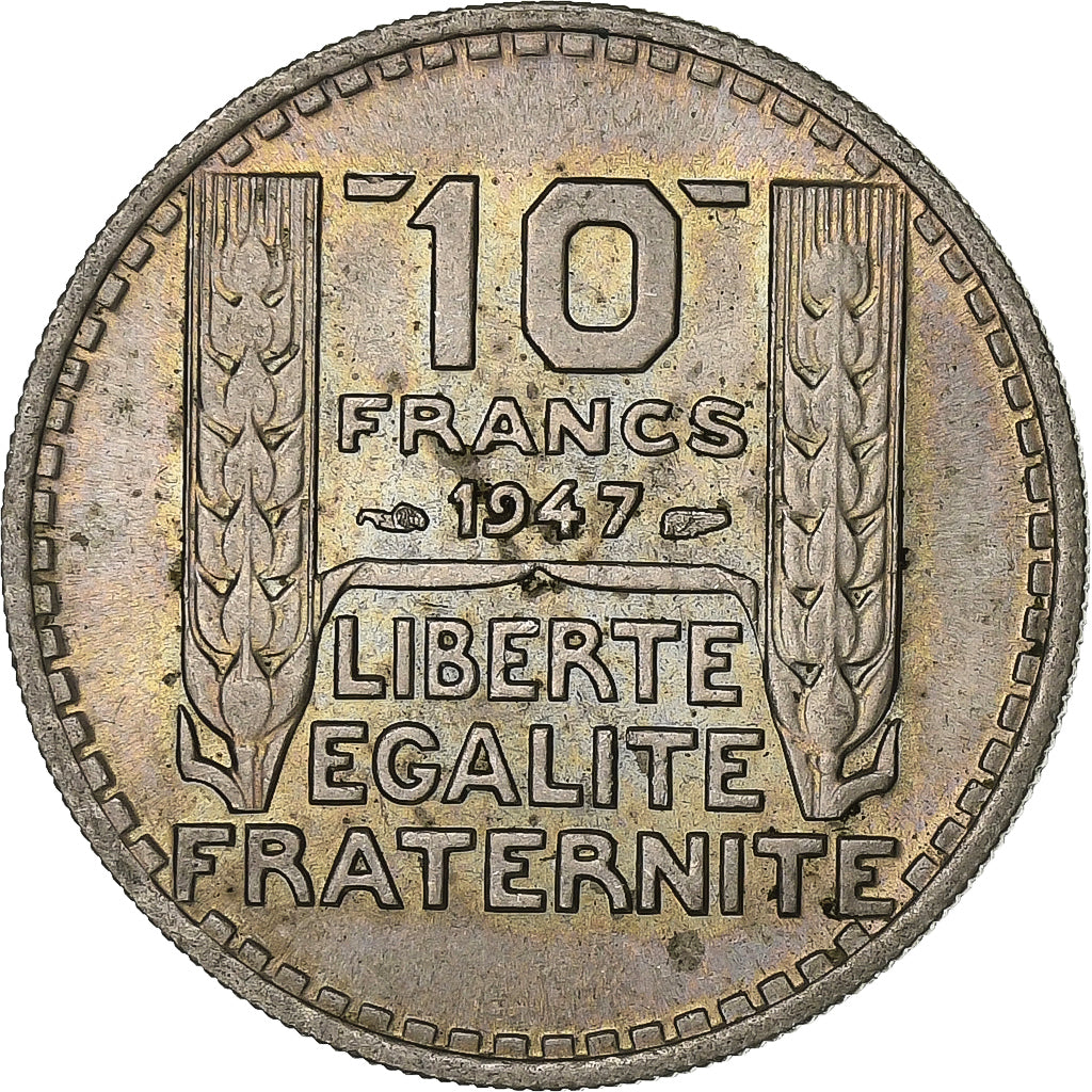 Frankrijk, 10 Francs, Turin, 1947, Cupro-nikkel, ZF, KM:908.1