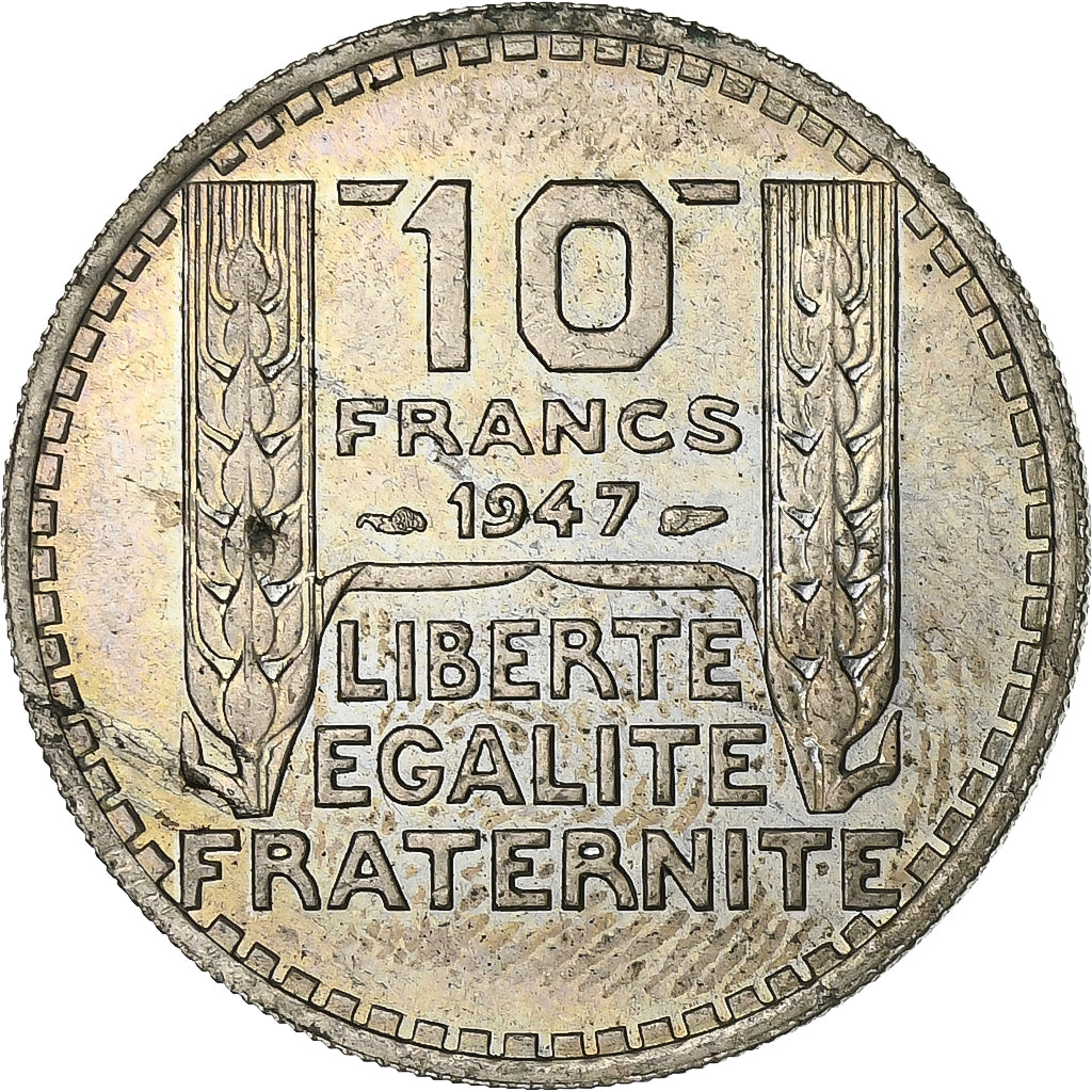 Francia, 10 Francs, Turin, 1947, Rame-nichel, BB+, KM:908.1