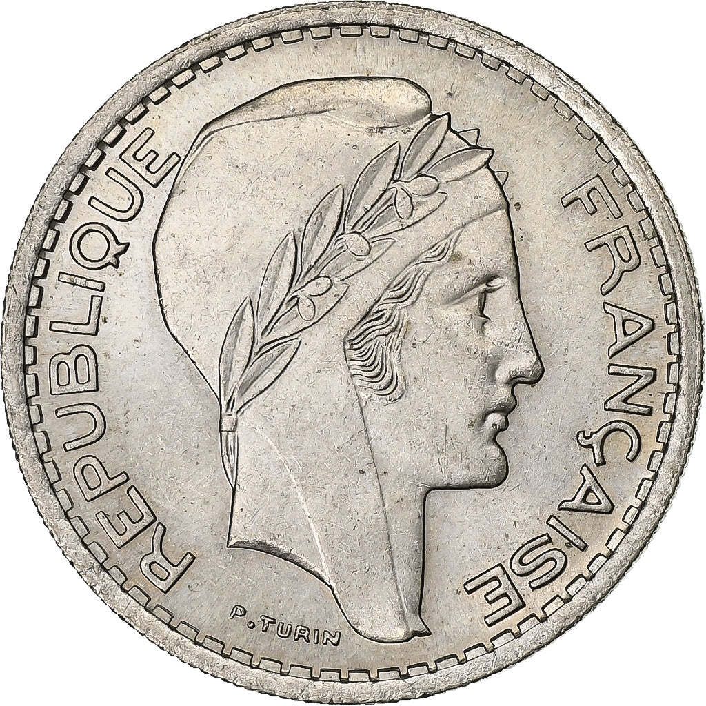 Francja, 10 Francs, Turin, 1948, Beaumont - Le Roger, Miedź-Nikiel, AU(50-53)