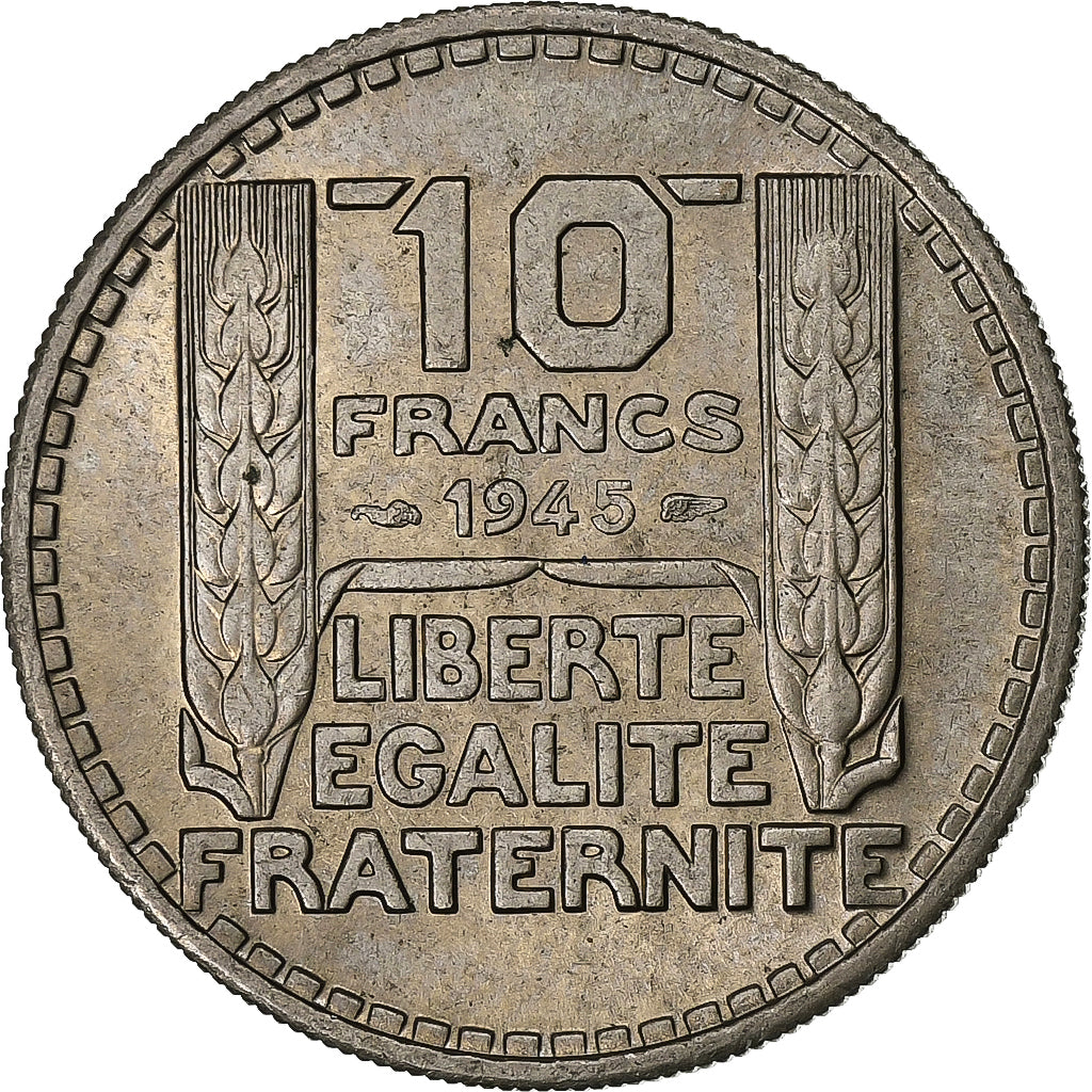 France, 10 Francs, Turin, 1945, Cupro-nickel, TTB+, KM:908.1