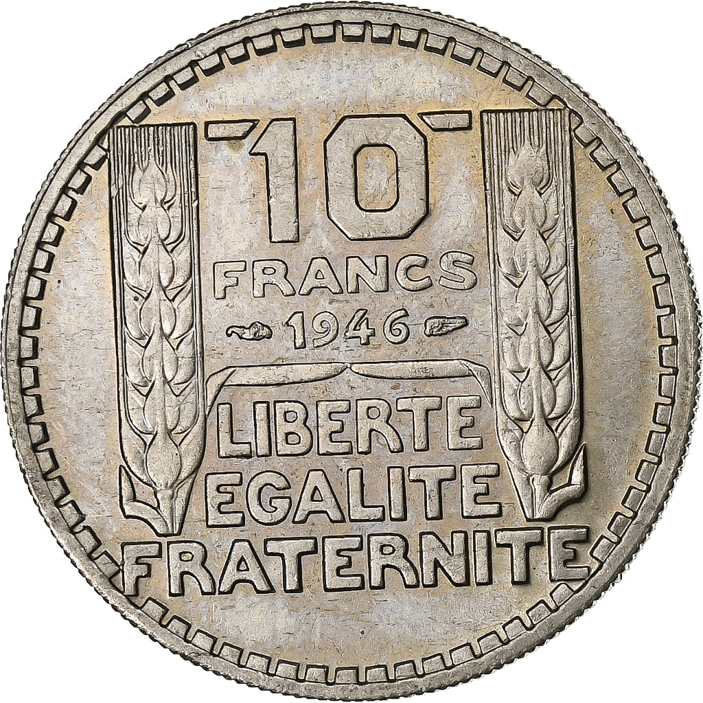 France, 10 Francs, Turin, 1946, Copper-nickel, AU(50-53), KM:908.1